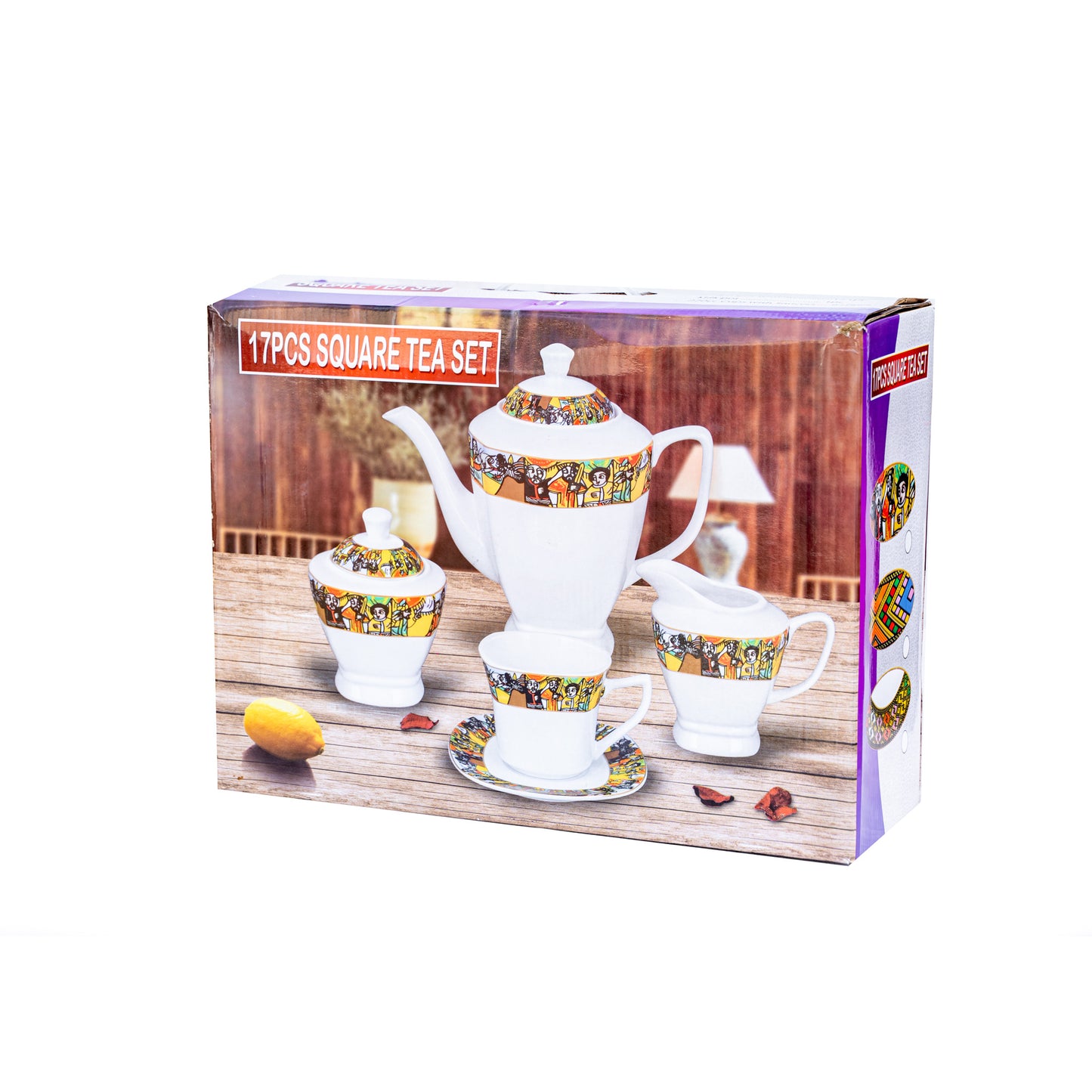 The 17-pieces Square Ethiopian Tea Set